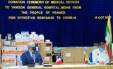 Don Yangon general hospital France matériel médical 