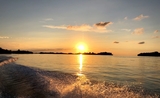 Coucher de soleil sur les îles Togean