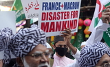 manifestations anti france india inde