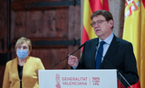 Le Président de la Generalitat, Ximo Puig, annonçant les mesures