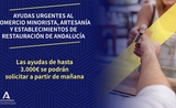 Aide 3000€ petit commerce, artisans, restauration en Andalousie 
