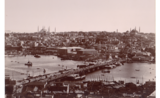Photographie des Frères Gülmez réalisée vers 1875 à Istanbul, vue sur le pont de Galata