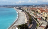 Vue sur la plage de Nice