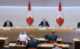 Le Conseil fédéral suisse en réunion 