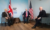 Boris Johnson Scott Morrisson et Joe Biden au G7