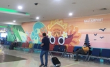 Couloir de l'aéroport de Bali