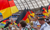 Des supporters allemands dans un stade