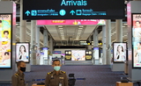 Arrivee a l'Aeroport International Suvarnabhumi en Thailande durant la crise du Covid