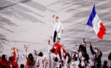L'équipe de France lors de la cérémonie d'ouverture des Jeux Olympiques de Tokyo, le 23 juillet 2021