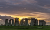 Stonehenge avec un lever de soleil 