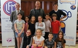 Zinédine Zidane à Madrid avec les élèves du Lycée français de Madrid