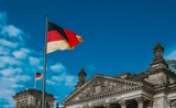 Drapeau allemand sur le Bundestag