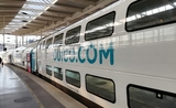 Un train grande vitesse Ouigo, à la gare d'Atocha, à Madrid