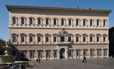 la façade du palais farnese rome