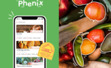 illustration de Phenix, une App mobile avec des fruits et légumes