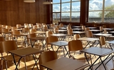 Salle de classe ensoleillée au Lycée winton Churchill de Londres