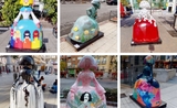 sculptures de Meninas dans les rues de Madrid