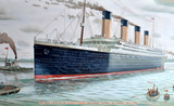 Une illustration représentant le légendaire paquebot Nord-Irlandais, le Titanic 
