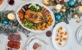 Classic Deli table de fête avec spécialités de Noel salées