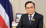 Le Premier ministre thallandais Prayuth Chan-O-Cha lors d'une adresse télévisée