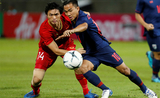 La Thailande face au Vietnam en competition de foot