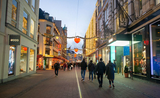 Une rue commerçante de Copenhague en période de Noël