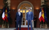 Jean Castex et Pedro Sanchez à la Moncloa, lors de la viste du premier ministre français en Eespagne