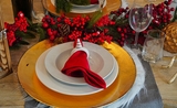 Une assiette avec une décoration de Noël