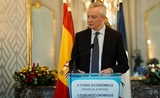 Bruno Le Maire, ministre français de l'Économie et des Finances, à la Résidence de France à Madrid 