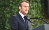 Le Président de la République Emmanuel Macron en plein discours