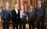 Philippe Saman lors de la cérémonie d'intronisation comme "Ami de la ville de Barcelone"