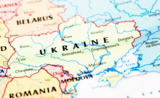 La carte de l'Ukraine et la frontière avec la Russie