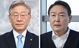 Les candidats à la présidentielle Lee Jae-myung et Yoon Seok-youl