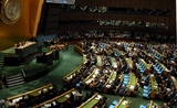 La salle des assemblées générales des Nations Unies