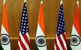 drapeaux indien et américain