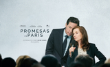 l'affiche de "Promesses" avec isabelle Hubert qui écoute ce que lui dit son assistant
