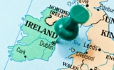 Irlande sur la carte du monde 