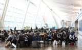 Des touristes à l'aéroport d'Incheon à Séoul