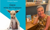 Habillée de boucles d’oreilles accordées à sa robe colorée, la journaliste culture et auteure, Christine Sagnier, s’est confiée pour son nouveau roman Coco, reine des tropiques