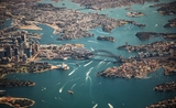 Sydney vue du ciel est la cinquième ville la plus heureuse du monde 