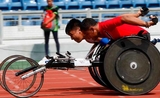 Jeux paralympiques de l'Asean course fauteuil