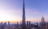 Burj Khalifa au coucher du soleil 
