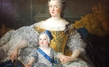 Marie Leczinska, reine de France, à 26 ans, avec son fils Louis, dauphin de France, en 1729, par Belle