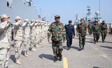 Le ministre de la défense Tea Banh inspecte les progrès de la construction du centre de modernisation de la base navale de Ream