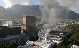 L'incendie du parlement sud-africain