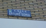 plaque de la rue arturo soria à Madrid