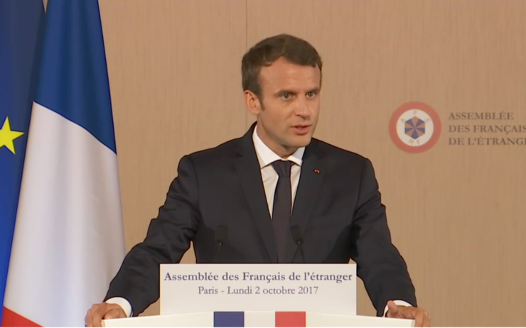 Emmanuel Macron à l'Assemblée des Français de l'étranger