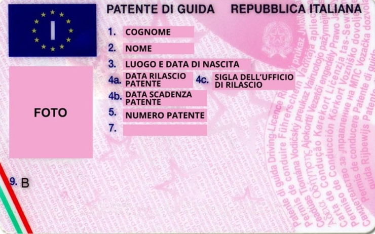 Patente permis de conduire italie