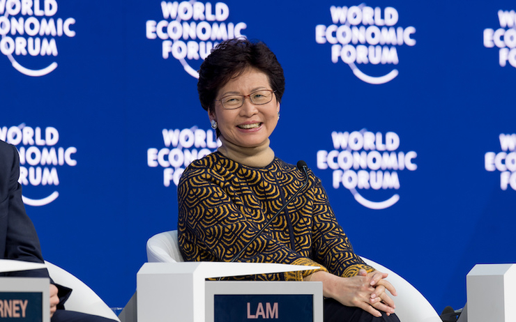 Carrie Lam Forum économique mondial Hong Kong individuel