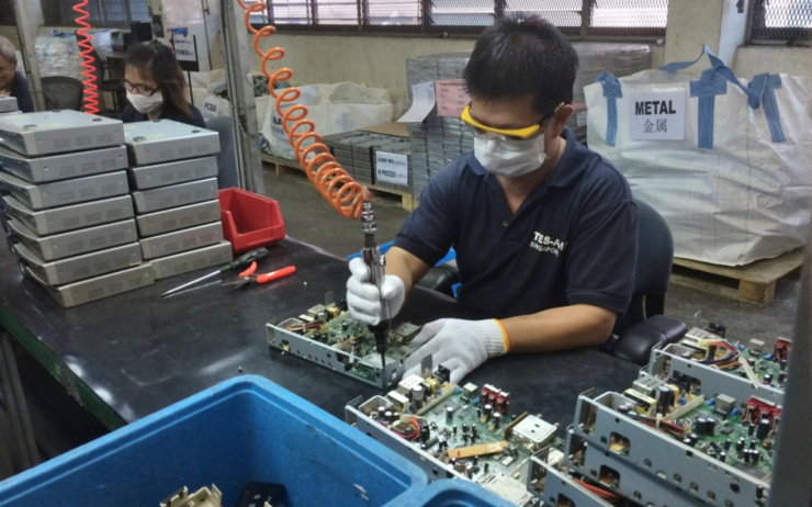 recyclage déchets électroniques Singapour